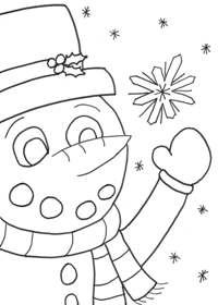 snowman coloring page